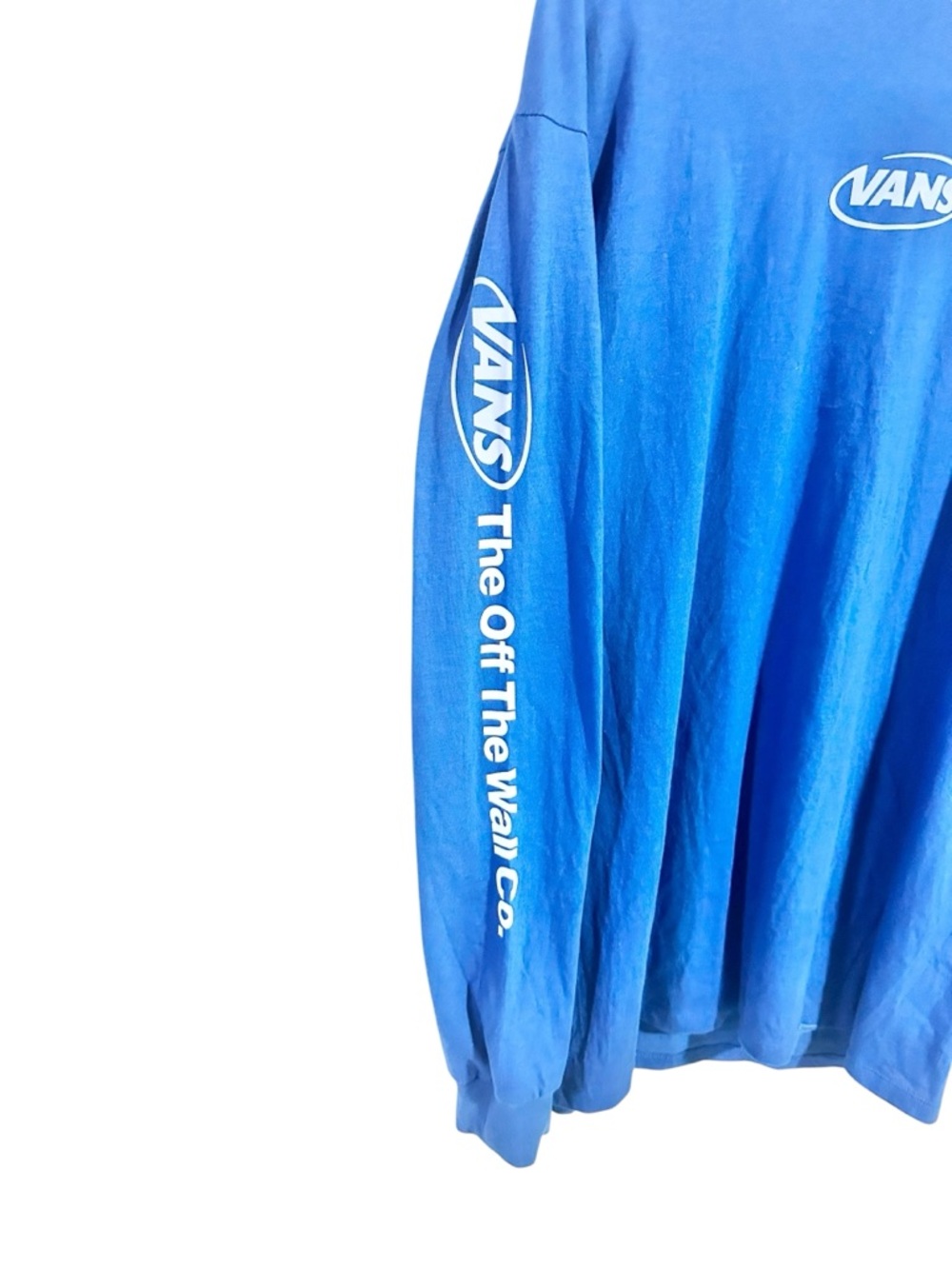 Vans Men's Blue Long Sleeve Crew Neck Logo Tee - XL - Picture 4 of 7